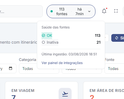 Popover do chip de saúde das fontes